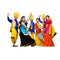 Black With Sky Blue Punjabi Dance Costume